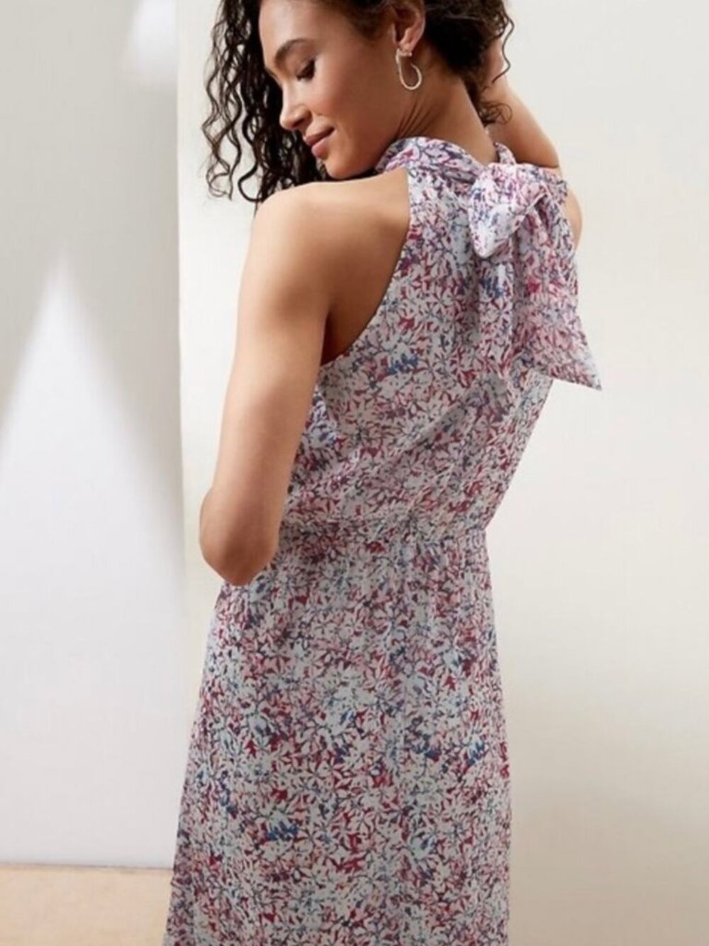 Banana Republic Large Dress Midi Semi formal Boho Wedding Guest Fairy Labor Day